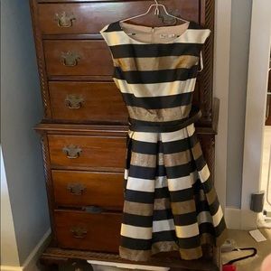 Belted Eliza J striped a line dress